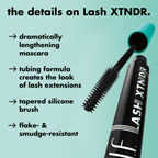 e.l.f. Cosmetics - Lash XTNDR Mascara | Mascara/rimel para pestañas efecto dramático color negro