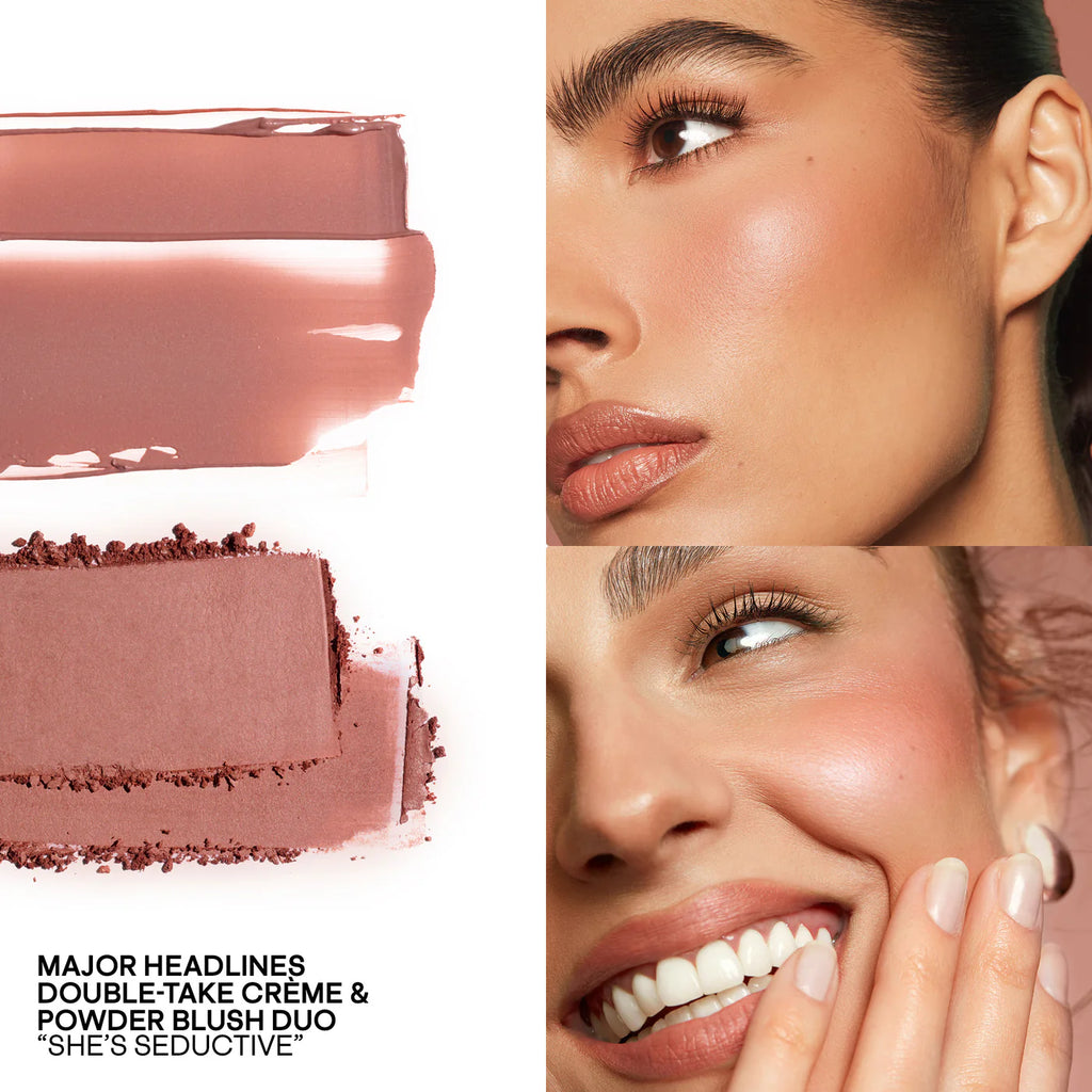 PATRICK TA MINI MAJOR HEADLINES DOUBLE-TAKE CRÈME & POWDER BLUSH DUO