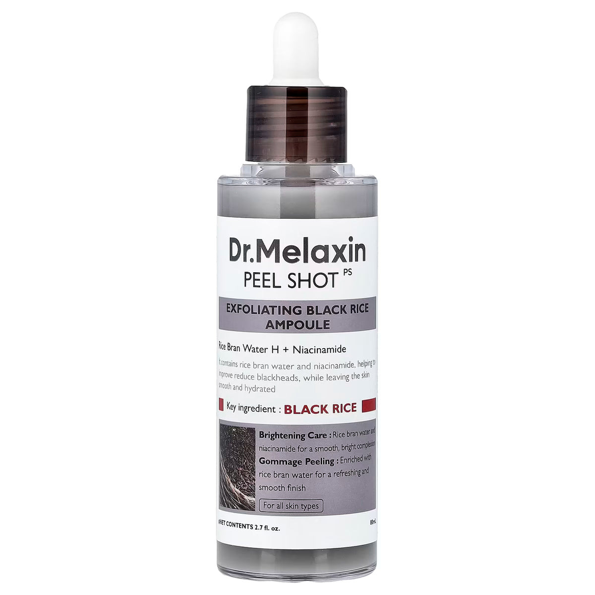 Dr. Melaxin - Peel Shot Black Rice 80 ml | Tratamiento exfoliante