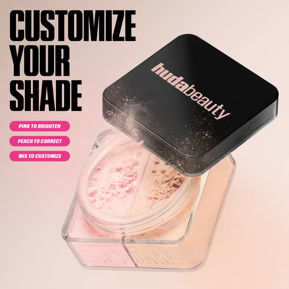 HUDA BEAUTY  Easy Bake Duo Tono Cherry Peach (Polvos Sueltos Iluminadores)
