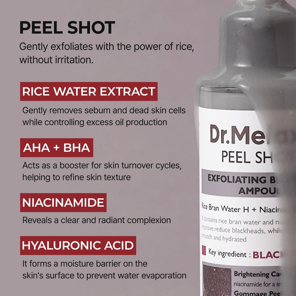 Dr. Melaxin - Peel Shot Black Rice 80 ml | Tratamiento exfoliante