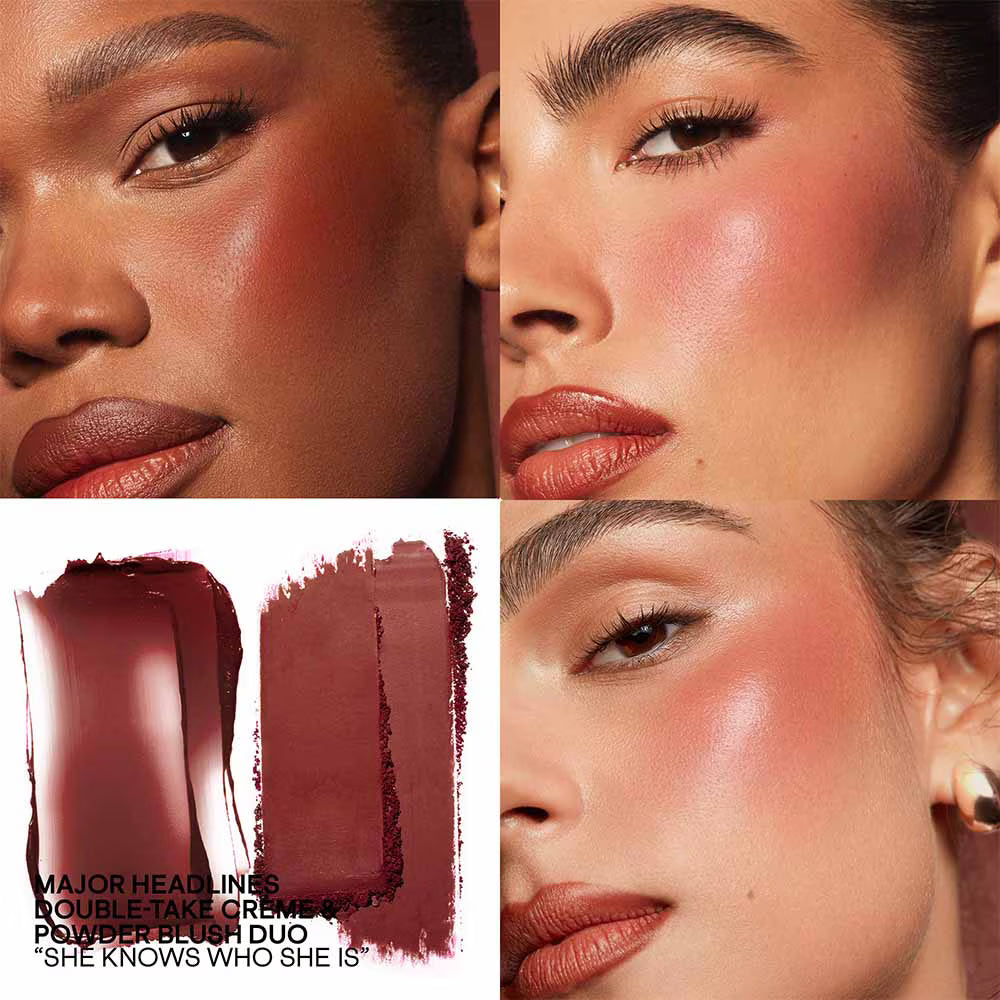 PATRICK TA MINI MAJOR HEADLINES DOUBLE-TAKE CRÈME & POWDER BLUSH DUO