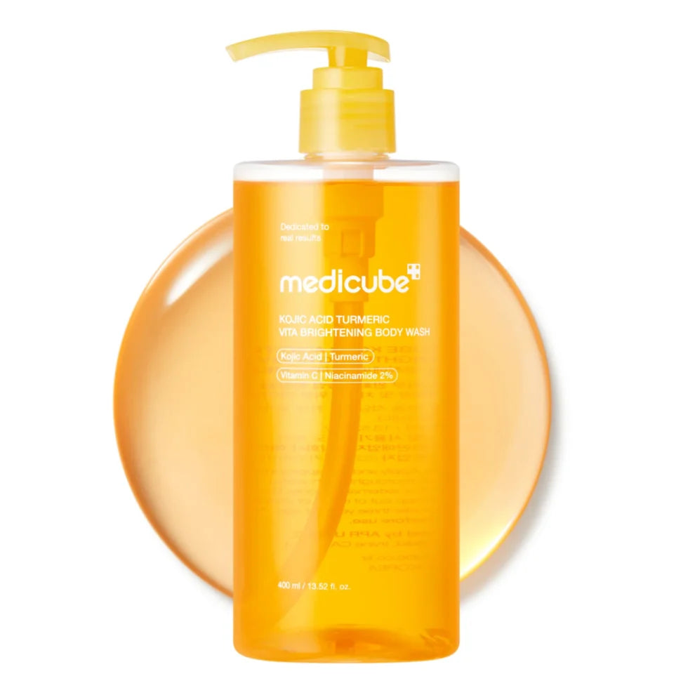 MEDICUBE - Kojic Acid Turmeric Vita Brightening Body Wash | Gel de Ducha Unificador de Tono