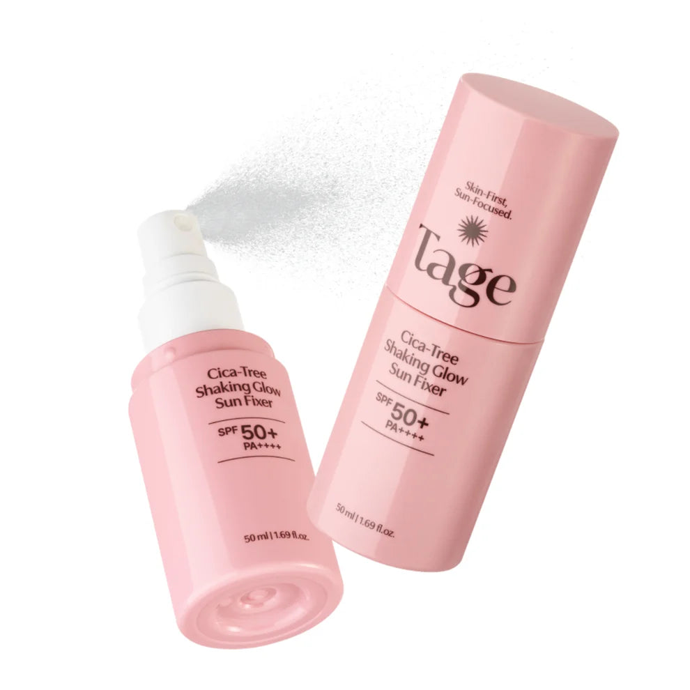 TAGE - Cica-Tree Shaking Glow Sun Fixer SPF50+ PA++++ - Protector Solar en Spray + Fijador