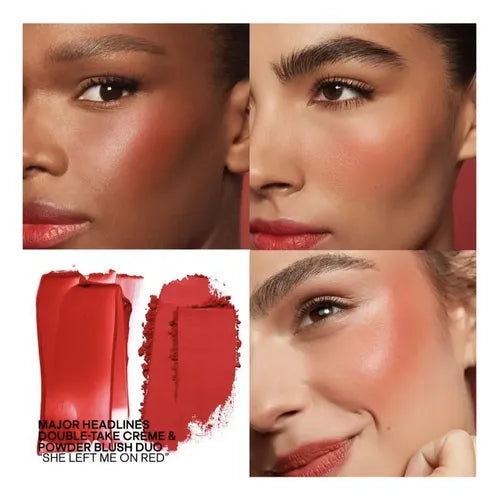PATRICK TA MAJOR HEADLINES DOUBLE-TAKE CRÈME &
POWDER BLUSH DUO | Rubor en crema y polvo