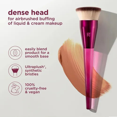 REAL TECHNIQUES - BERRY KISS Top it off base brush | brocha para base