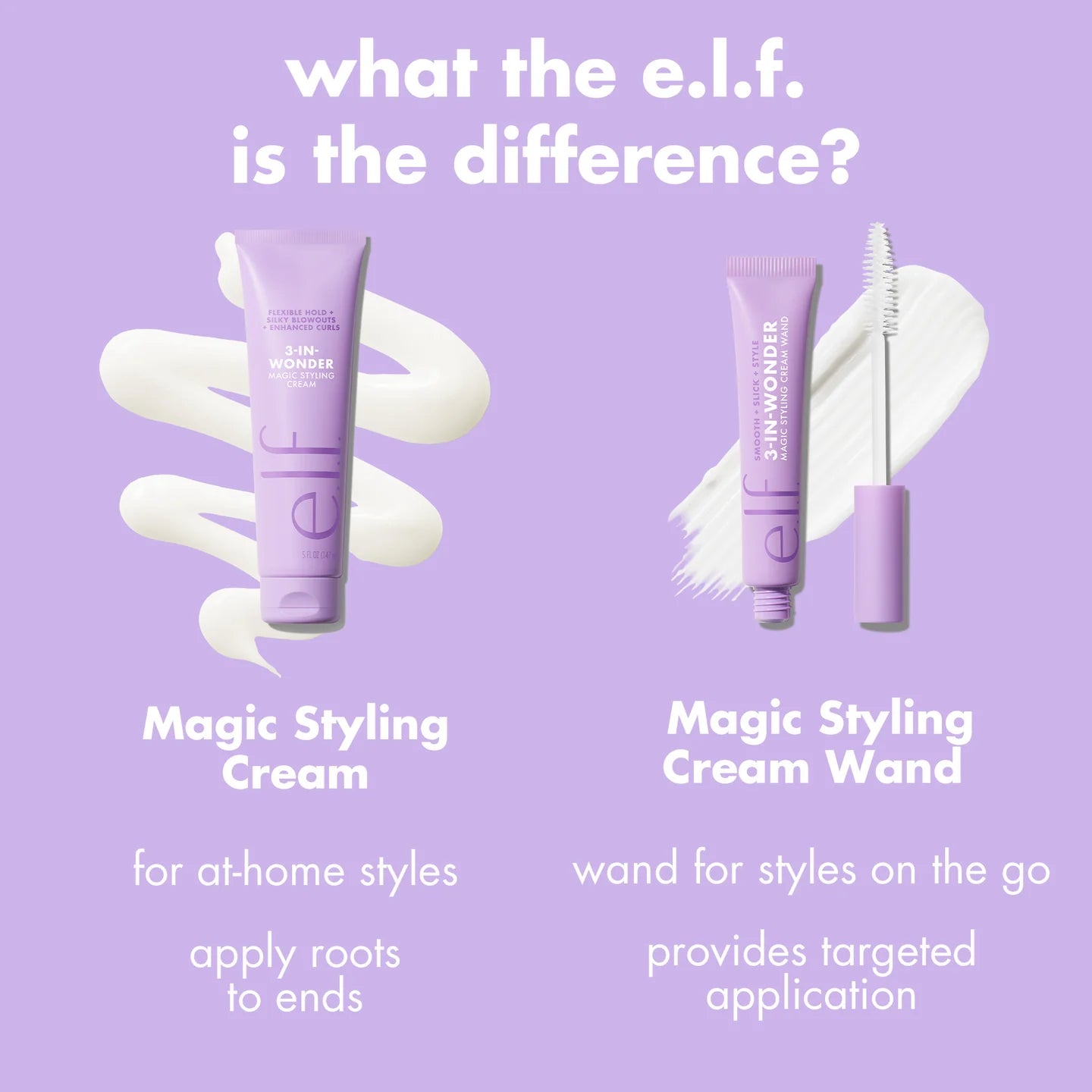 e.l.f. - 3-in-Wonder Magic Styling Cream Wand | Varita de crema de peinado mágica 3 en 1