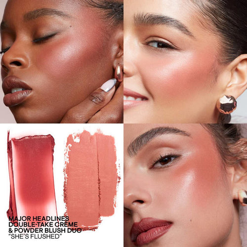 PATRICK TA MAJOR HEADLINES DOUBLE-TAKE CRÈME &
POWDER BLUSH DUO | Rubor en crema y polvo
