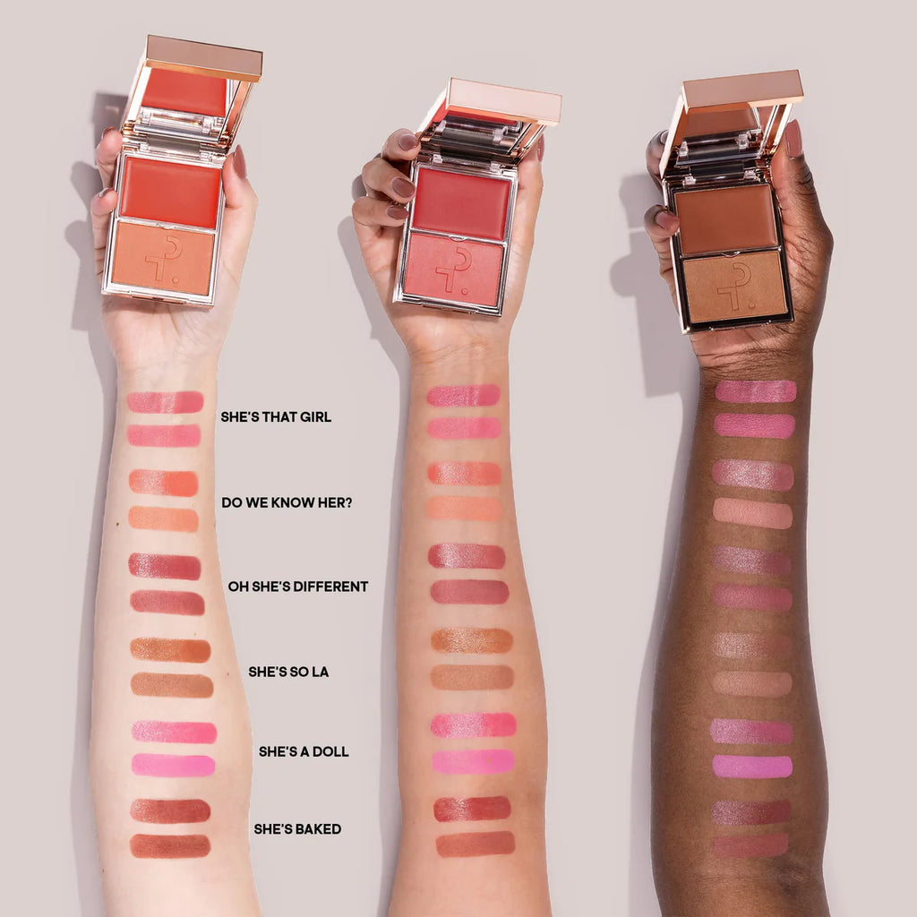 PATRICK TA MAJOR HEADLINES DOUBLE-TAKE CRÈME &
POWDER BLUSH DUO | Rubor en crema y polvo