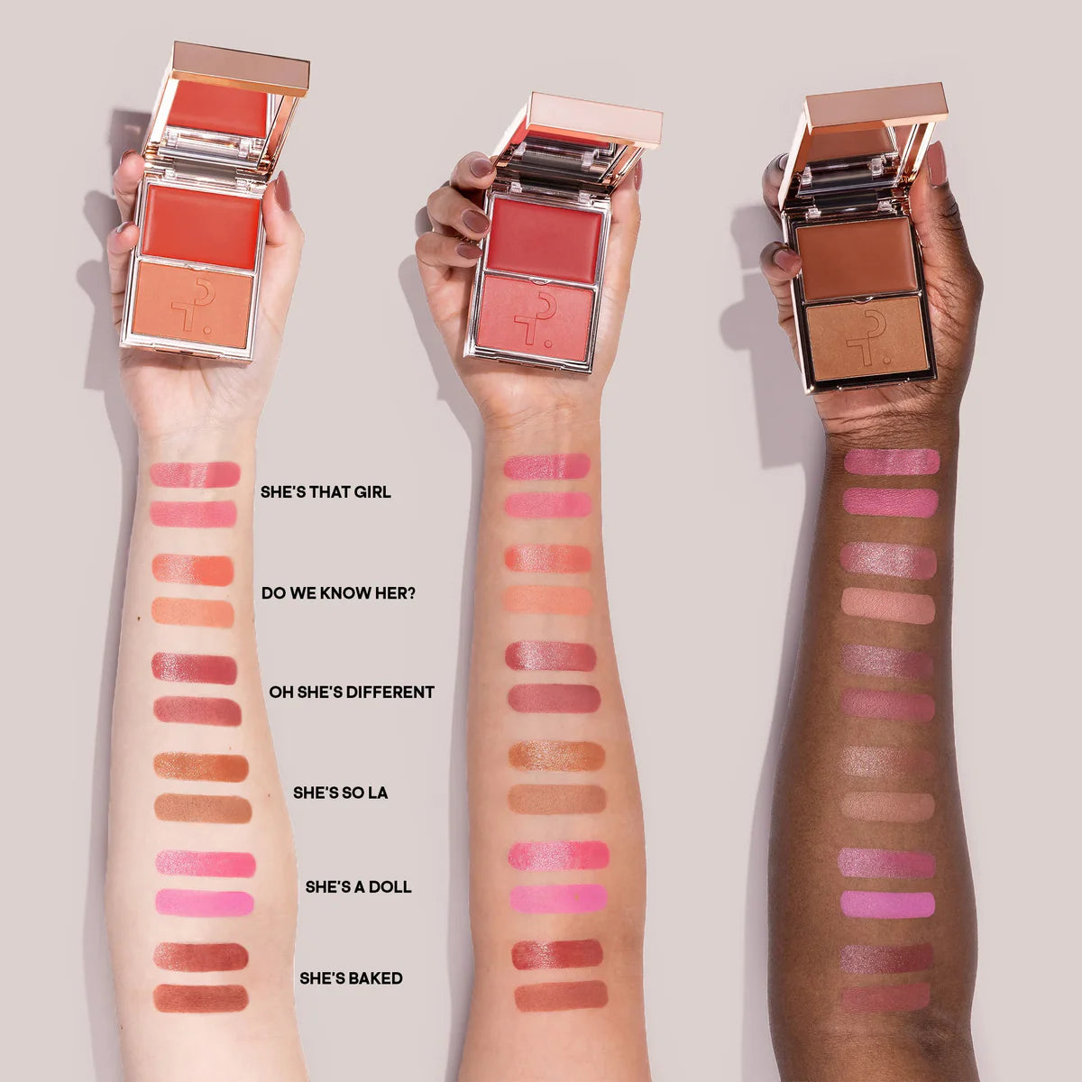 PATRICK TA MAJOR HEADLINES DOUBLE-TAKE CRÈME &
POWDER BLUSH DUO | Rubor en crema y polvo