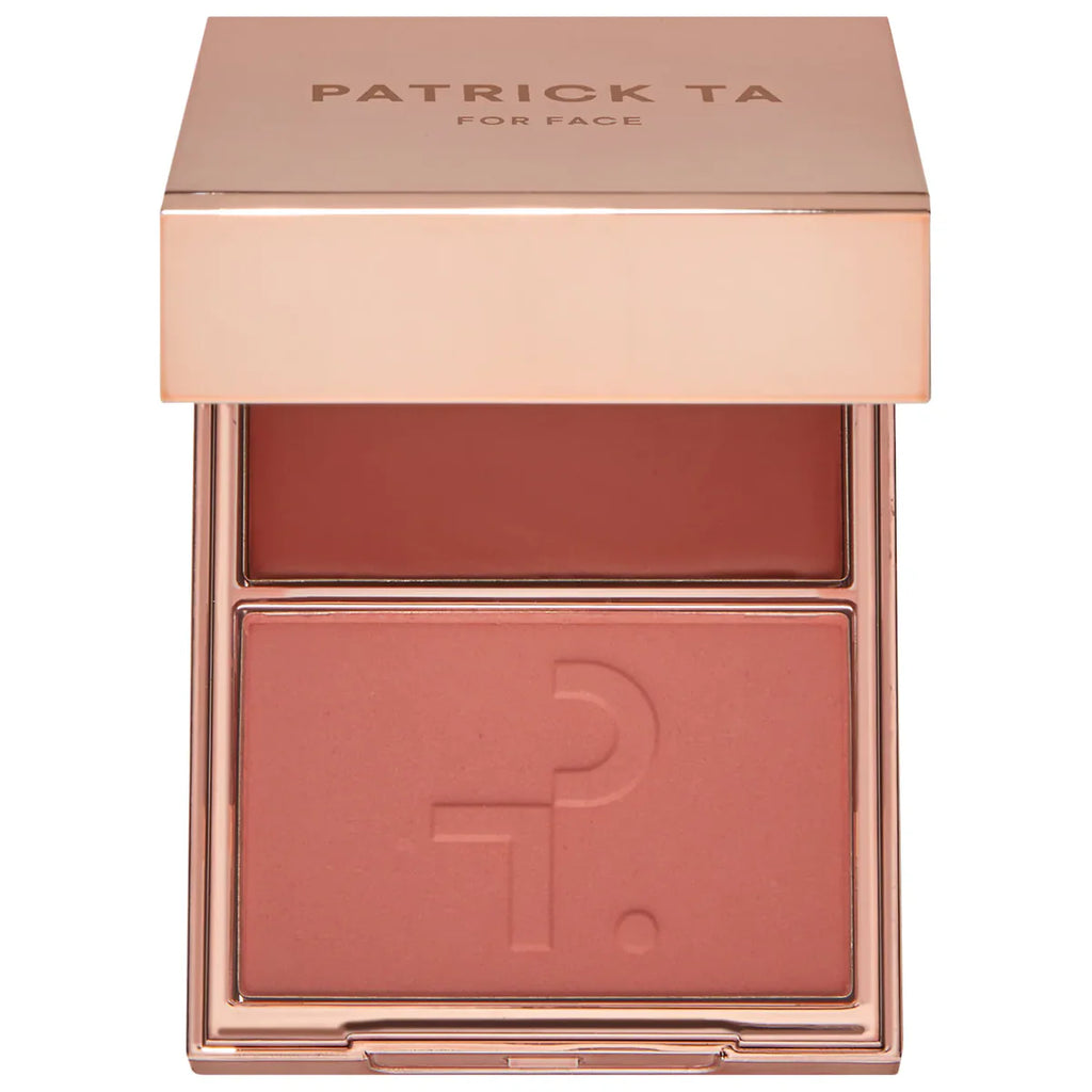 PATRICK TA MAJOR HEADLINES DOUBLE-TAKE CRÈME &
POWDER BLUSH DUO | Rubor en crema y polvo