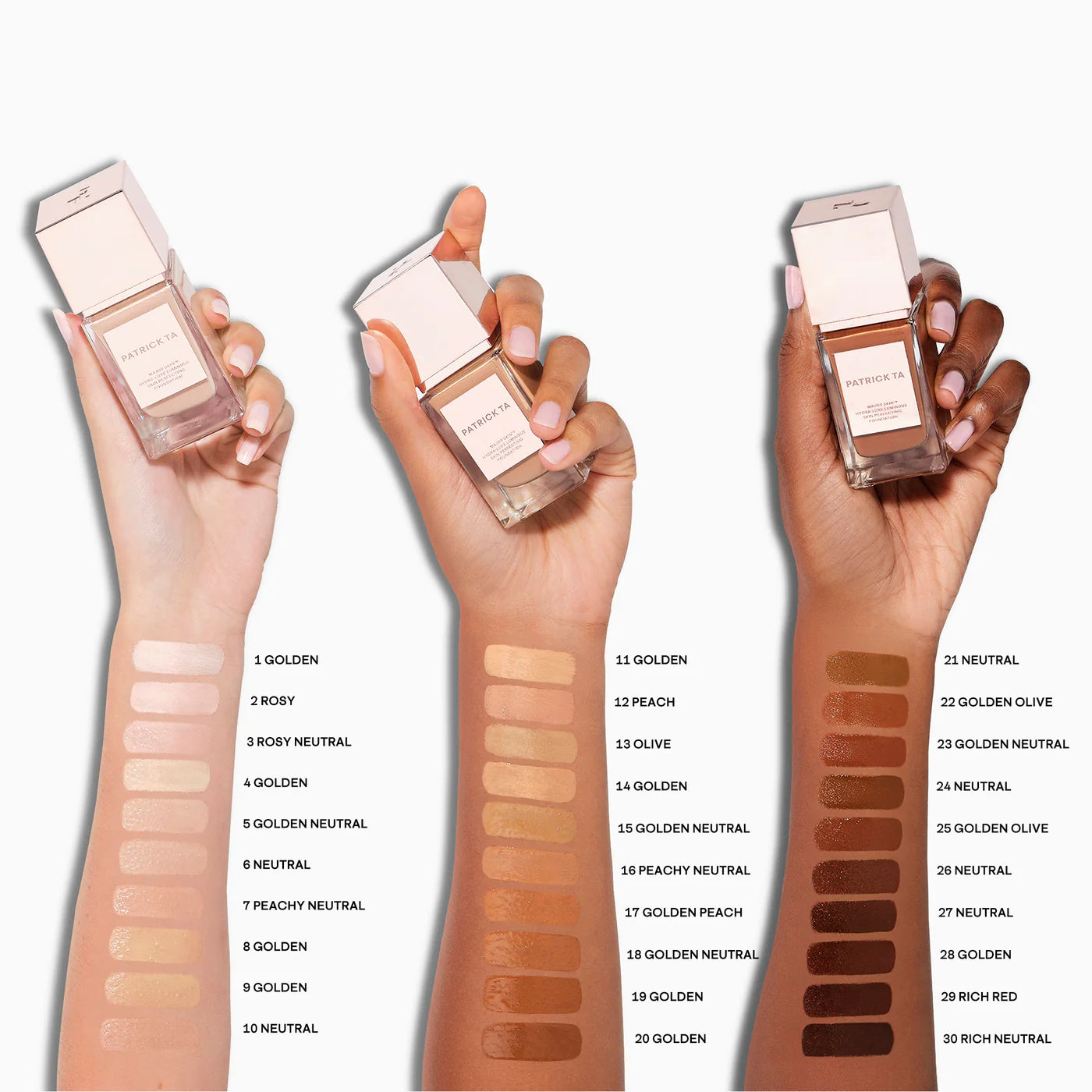 PATRICK TA Major Skin Hydra-Luxe Luminous Skin Perfecting Foundation (Base De Maquillaje Luminosa)