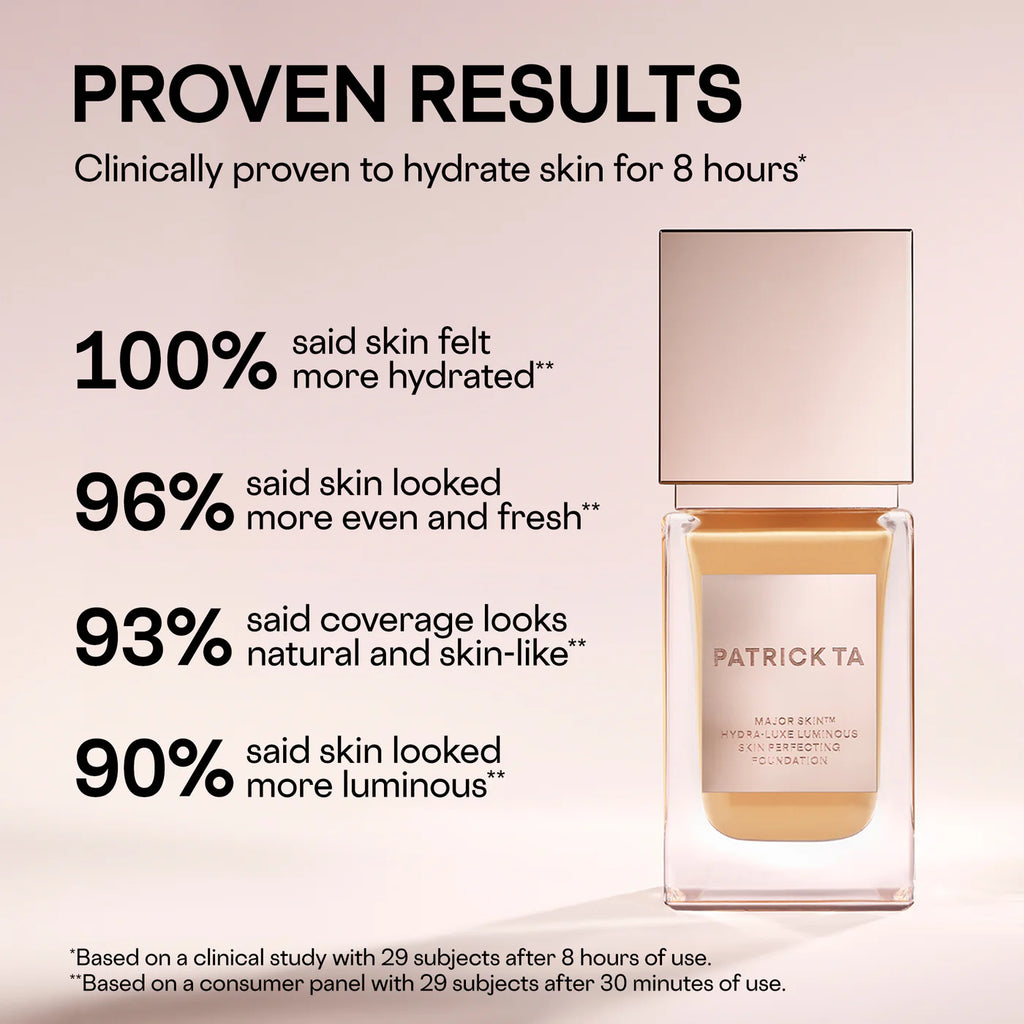 PATRICK TA Major Skin Hydra-Luxe Luminous Skin Perfecting Foundation (Base De Maquillaje Luminosa)