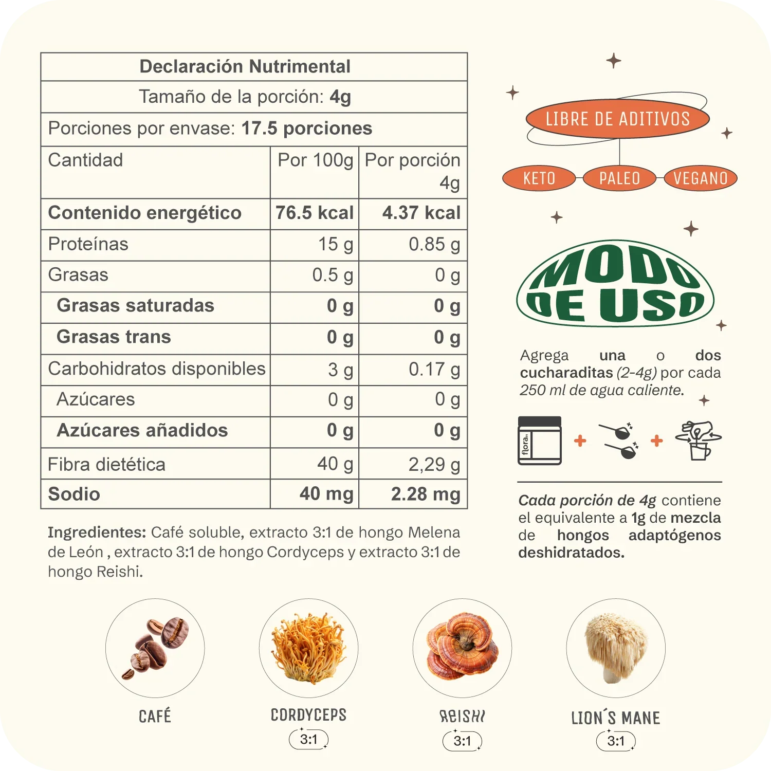 FLORA - Café & Adaptógenos