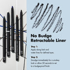 e.l.f. cosmetics - No Budge Retractable Eyeliner | Delineador de ojos retractil color negro, resistente al agua.