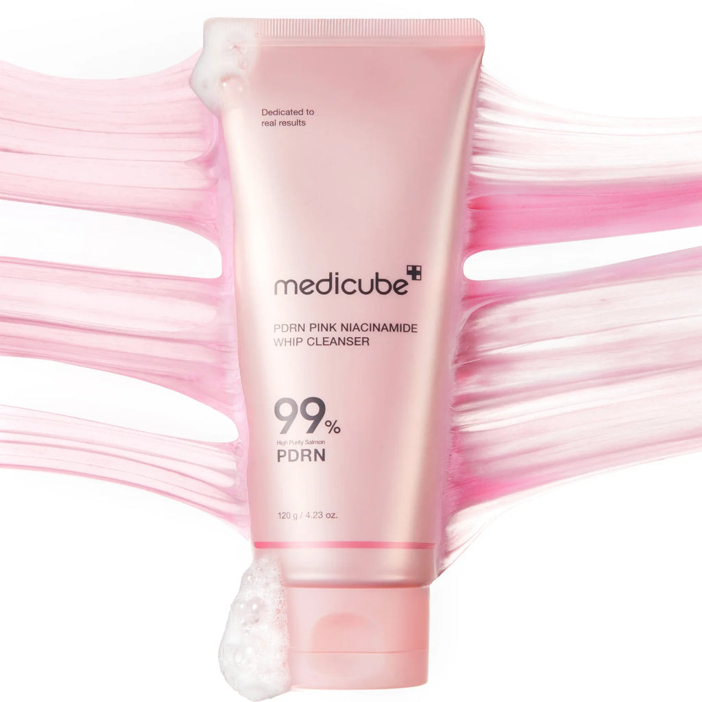 MEDICUBE - PDRN Pink Niacinamide Whip Cleanser | Limpiador con niacinamida tipo crema batida