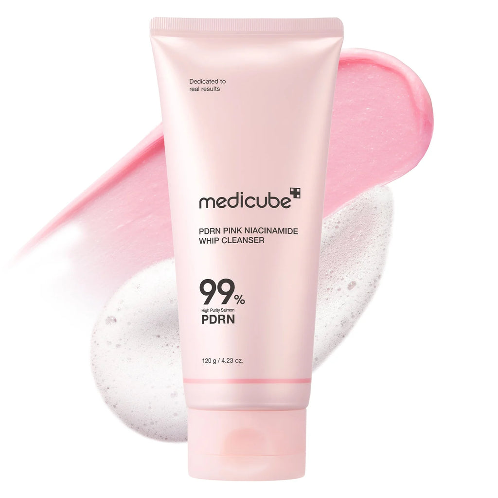 MEDICUBE - PDRN Pink Niacinamide Whip Cleanser | Limpiador con niacinamida tipo crema batida
