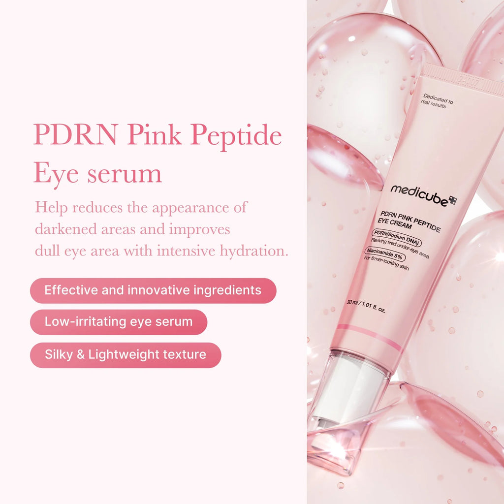 MEDICUBE - PDRN Pink Peptide Eye Cream | Crema para contorno de ojos con PDRN
