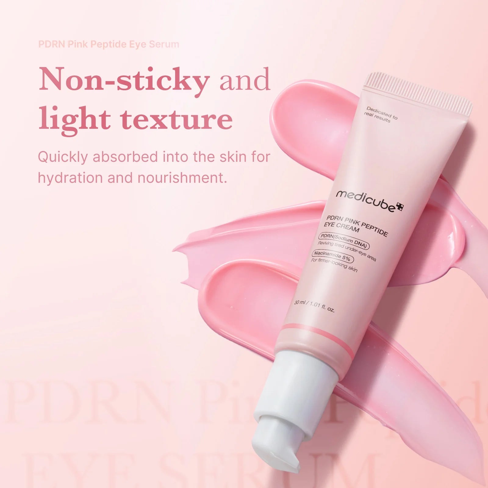 MEDICUBE - PDRN Pink Peptide Eye Cream | Crema para contorno de ojos con PDRN