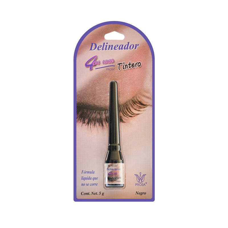 PROSA - Delineador TINTERO* PARA OJOS, 4 EN UNO NEGRO 5 G. BLISTER