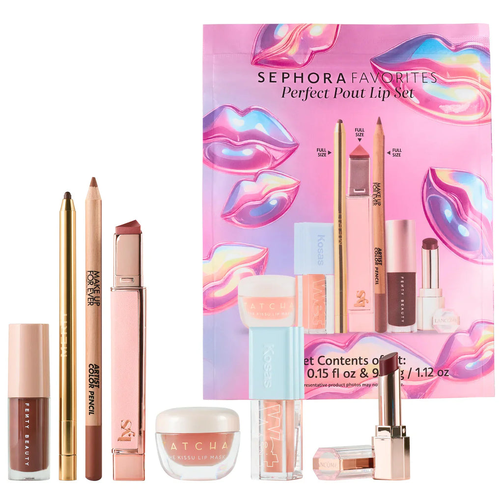 Sephora Favorites - Perfect Pout Makeup Lip Value Set | Set Ed. Limitada 7 pz para labios