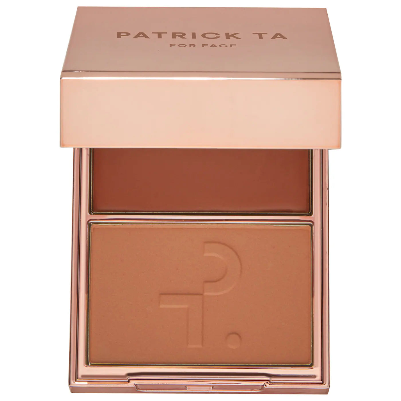 PATRICK TA MAJOR HEADLINES DOUBLE-TAKE CRÈME &
POWDER BLUSH DUO | Rubor en crema y polvo