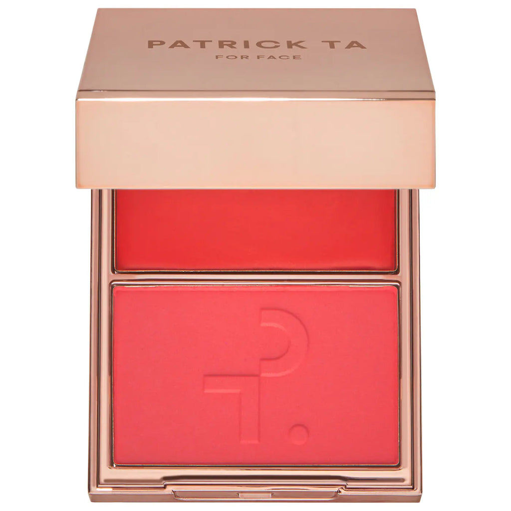 PATRICK TA MAJOR HEADLINES DOUBLE-TAKE CRÈME &
POWDER BLUSH DUO | Rubor en crema y polvo