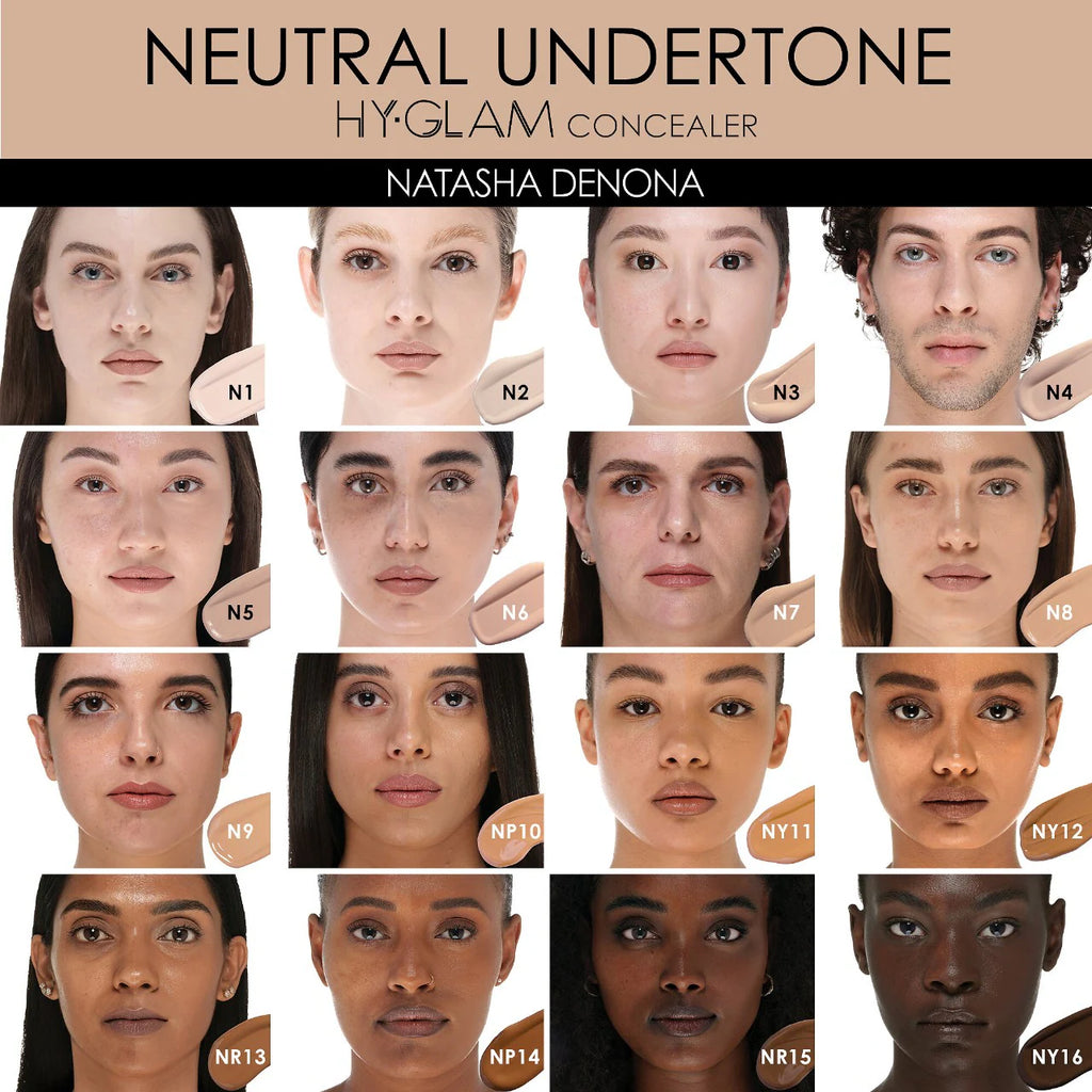 NATASHA DENONA - Hy-Glam Brightening & Hydrating Medium to Full Coverage Crease Proof Serum Concealer |Corrector hidratante e iluminador