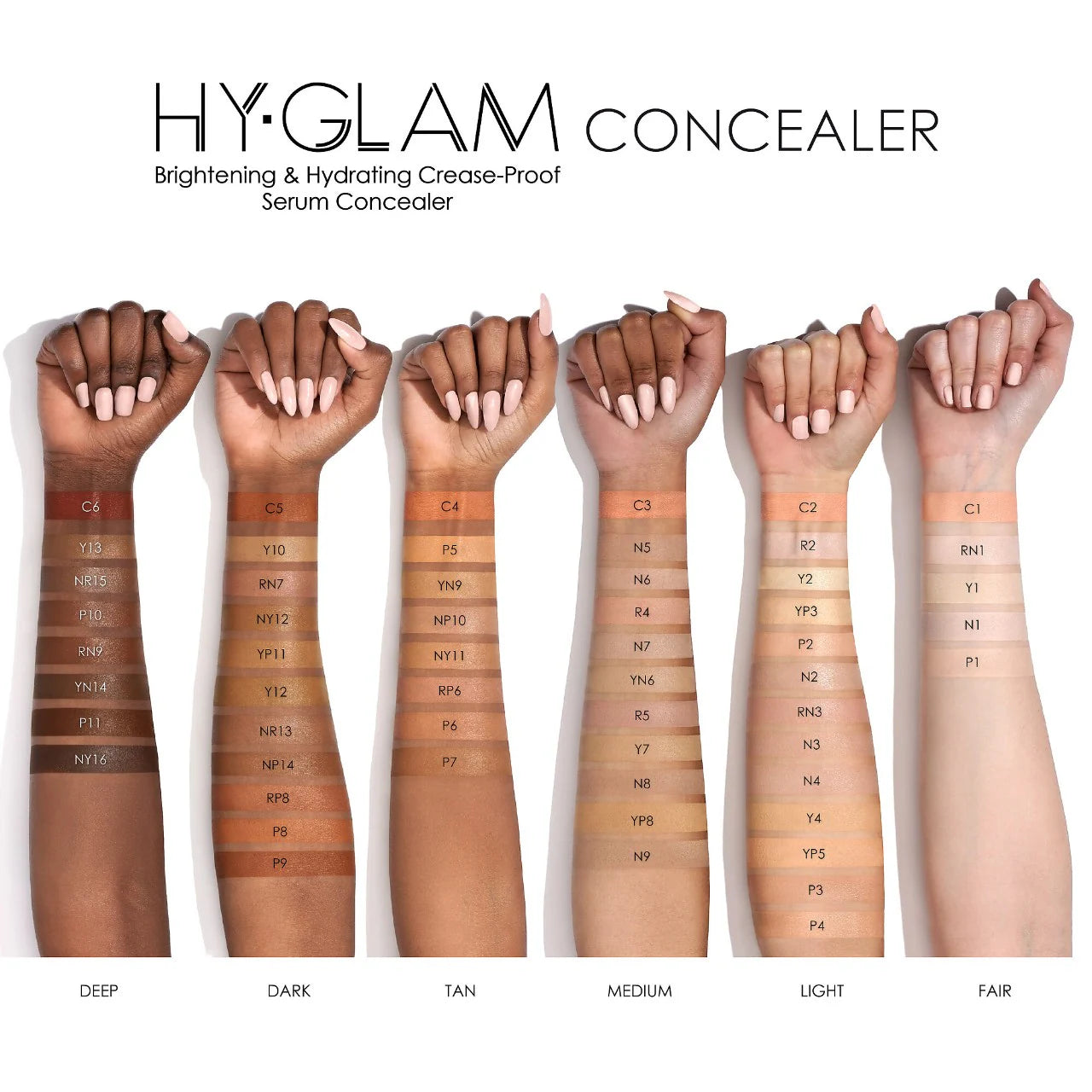 NATASHA DENONA - Hy-Glam Brightening & Hydrating Medium to Full Coverage Crease Proof Serum Concealer |Corrector hidratante e iluminador