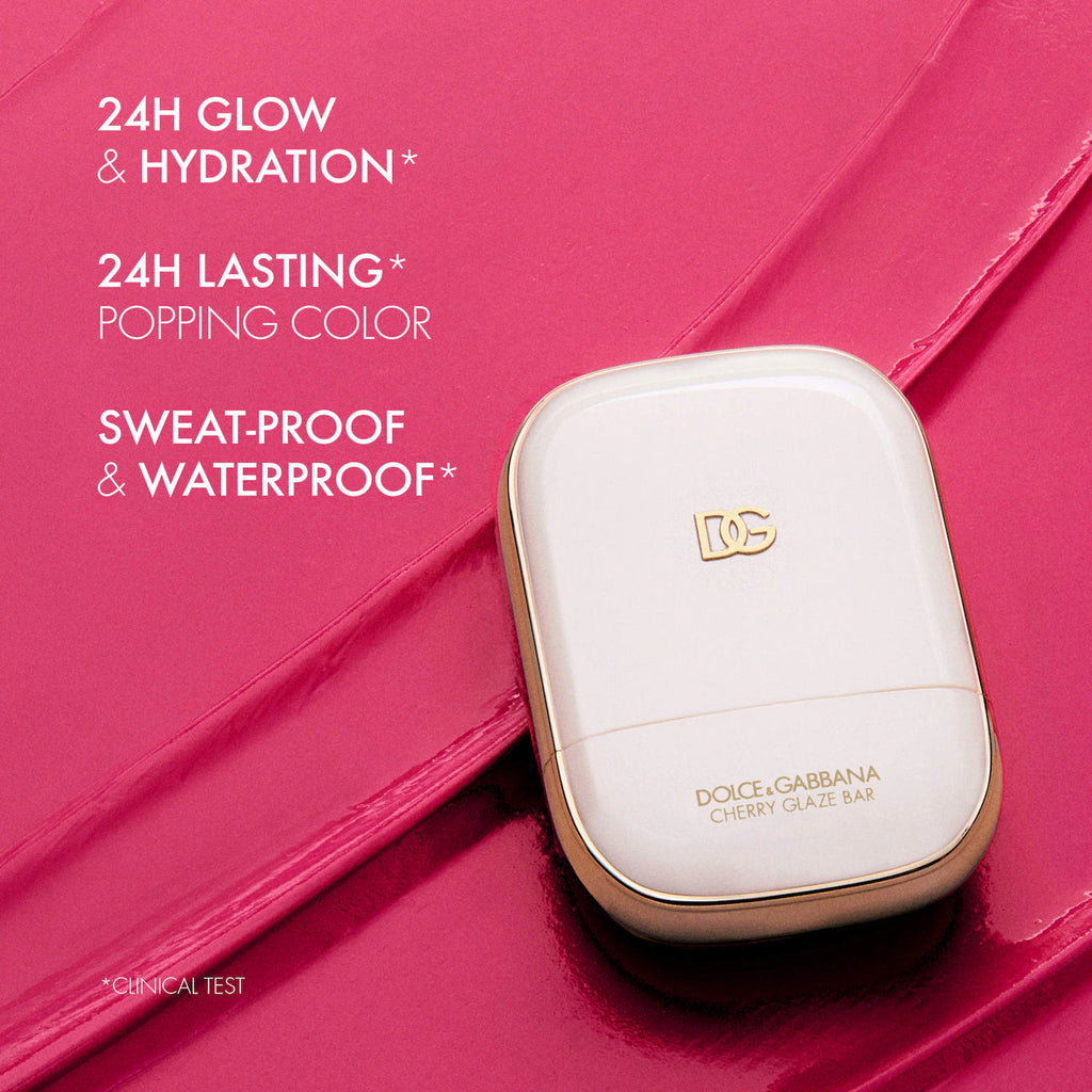 DOLCE & GABANNA - Cherry Glaze Bar 24H Lasting Glow & Waterproof Cream Blush Stick with Vegan Collagen | Blush en stick